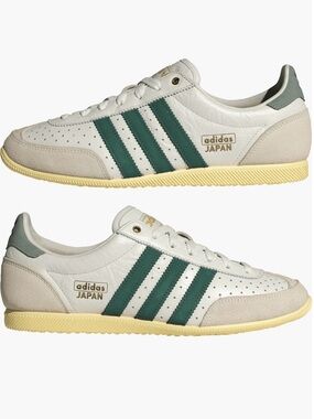 adidas Japan Leather Sneakers in Off, Green & Cream Never Worn forgot to return